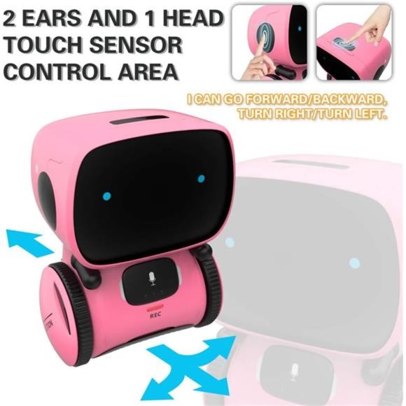 Robot Toy for Boys and Girls | Robots Intelligent Gift Toys for Kids  |  Pink - Picture 6 of 8